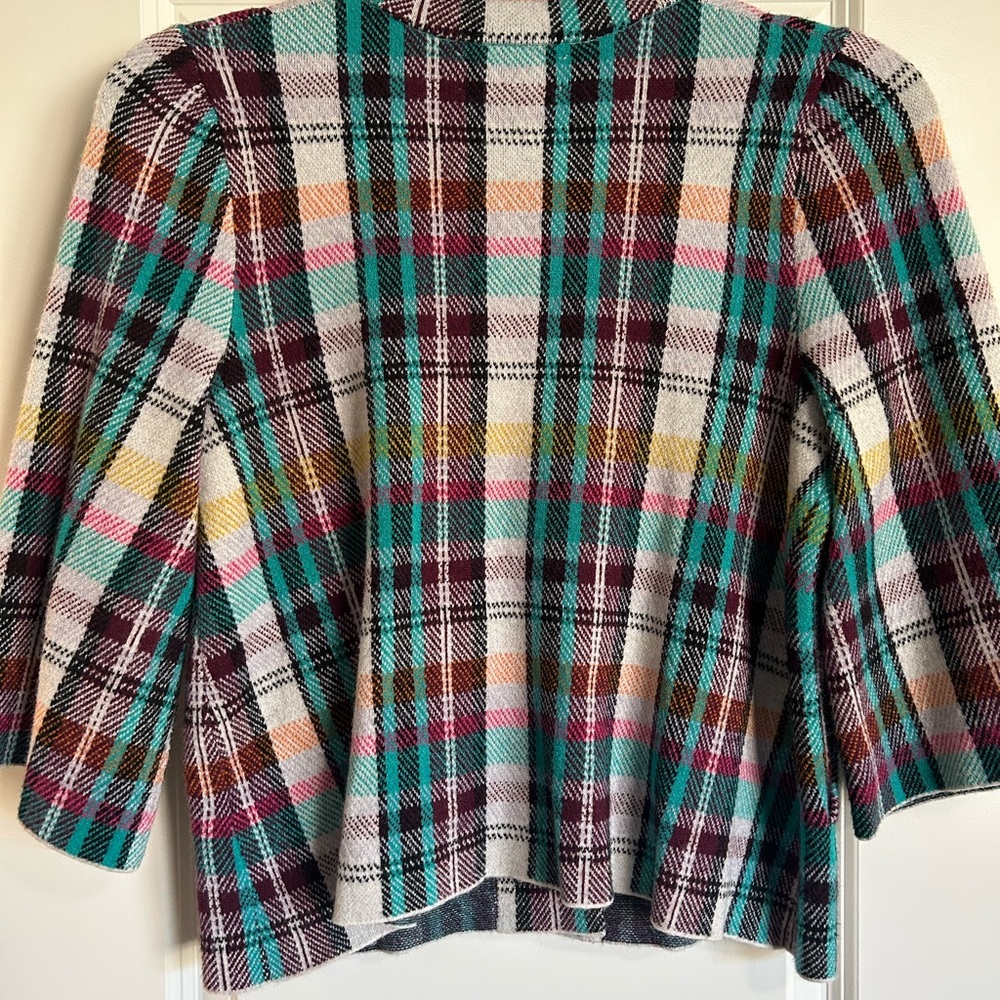 Anthropologie Multicolor Plaid Blazer - Picture 6 of 6